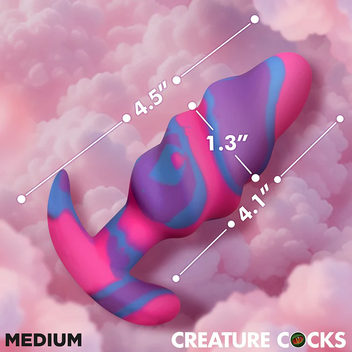 Creature Cocks Unicorn Swirl Silicone Butt Plug