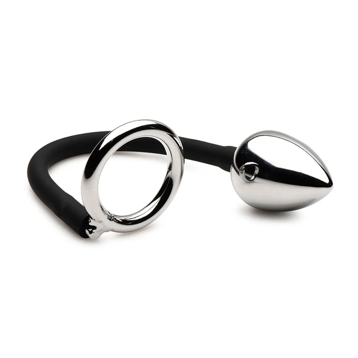 Tug + Plug Cock & Ball Ring with Anal Plug