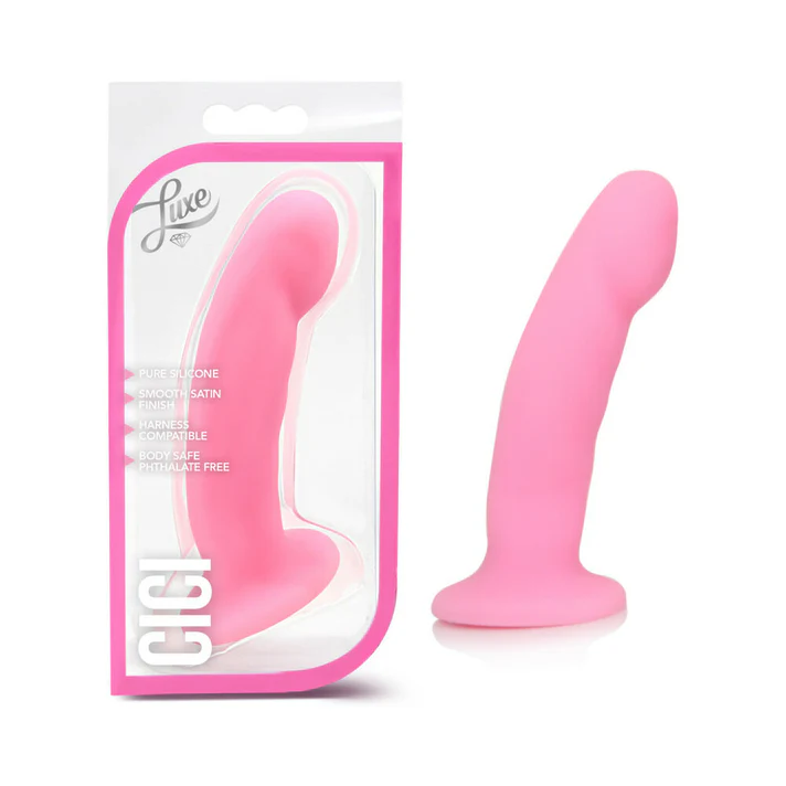 Luxe Cici 6.5 in. Curved Silicone Dildo