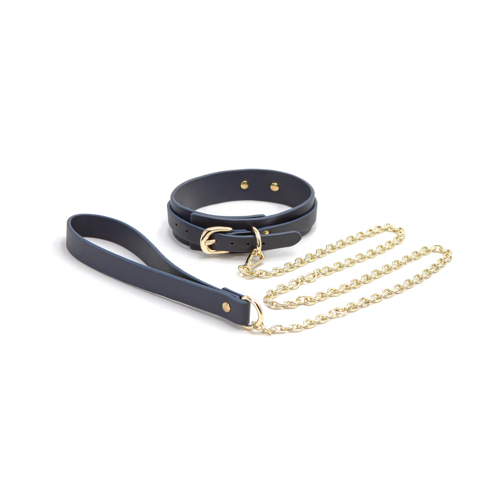 Couture Collar & Leash Blue