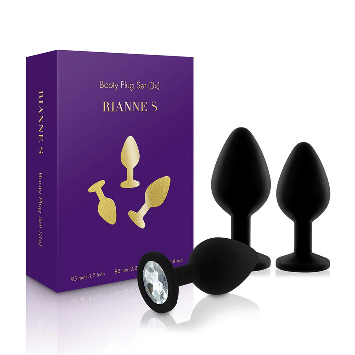 3-Piece Booty Plug Set Black