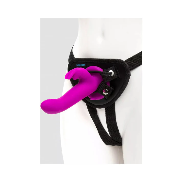 Happy Rabbit Rechargeable Silicone Vibrating Strap-On Harness Set