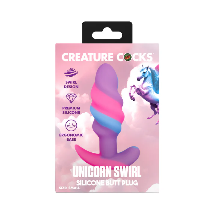 Creature Cocks Unicorn Swirl Silicone Butt Plug
