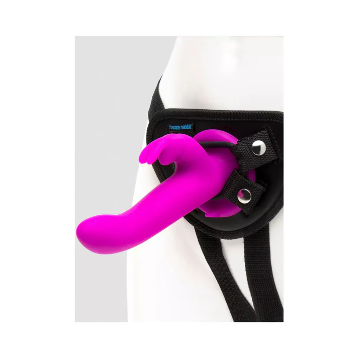 Happy Rabbit Rechargeable Silicone Vibrating Strap-On Harness Set