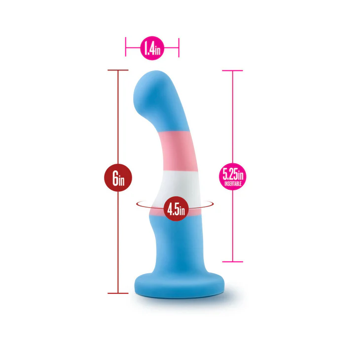 Pride P2 True Blue 6 in. Silicone Dildo