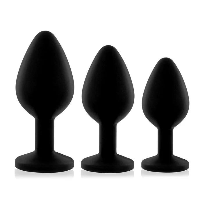 3-Piece Booty Plug Set Black