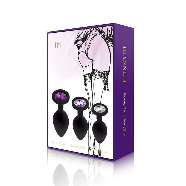 3-Piece Booty Plug Set Black