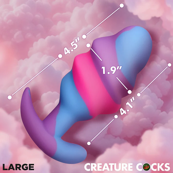 Creature Cocks Unicorn Swirl Silicone Butt Plug