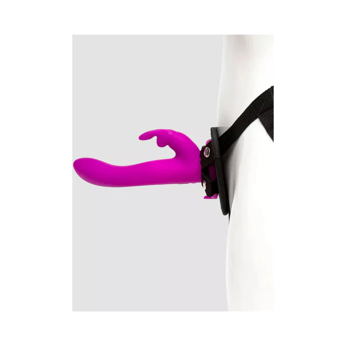 Happy Rabbit Rechargeable Silicone Vibrating Strap-On Harness Set
