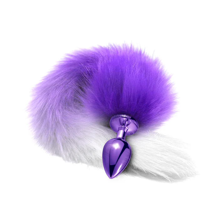 Metal Butt Plug With Ombre Tail