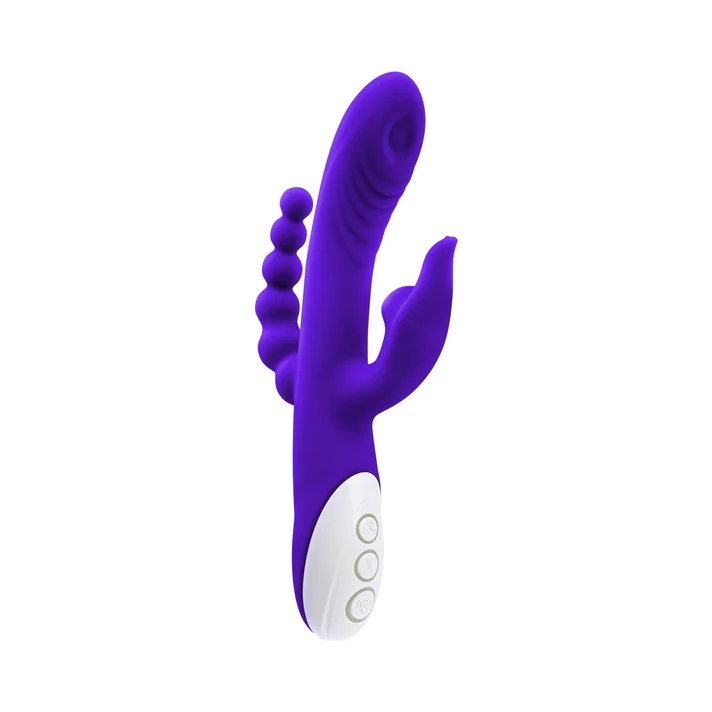 Lick Me Rechargeable Dual Entry Triple Stimulation Silicone Vibrator