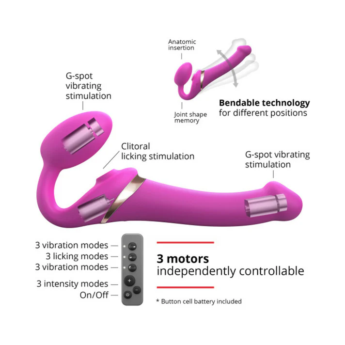 Strap-On-Me Multi Orgasm Bendable Strapless Strap-On Medium