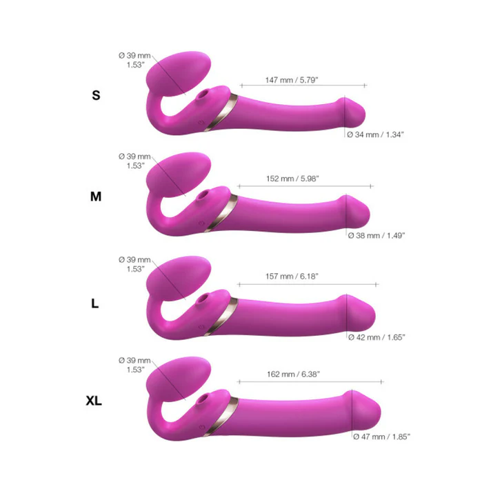 Strap-On-Me Multi Orgasm Bendable Strapless Strap-On Medium